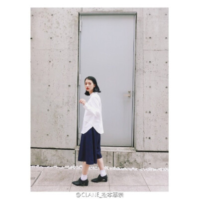 #CLANE# #松本恵奈# 20150825_OOTD ，OX LAYER SHIRT SH : CLANE，PANTS : HYKE，SHOES : Alexander Wang