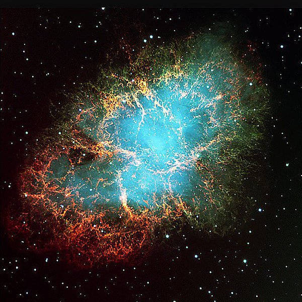 蟹状星云距地球约6,500光年,直径达11光年,并以每秒约1,500公里的速度