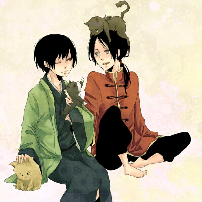 王耀 本田菊 极东组 黑塔利亚 图转侵删