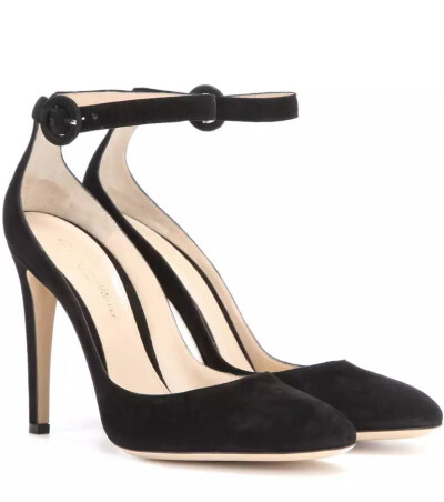 Gianvito Rossi Virna 麂皮绒高跟单鞋