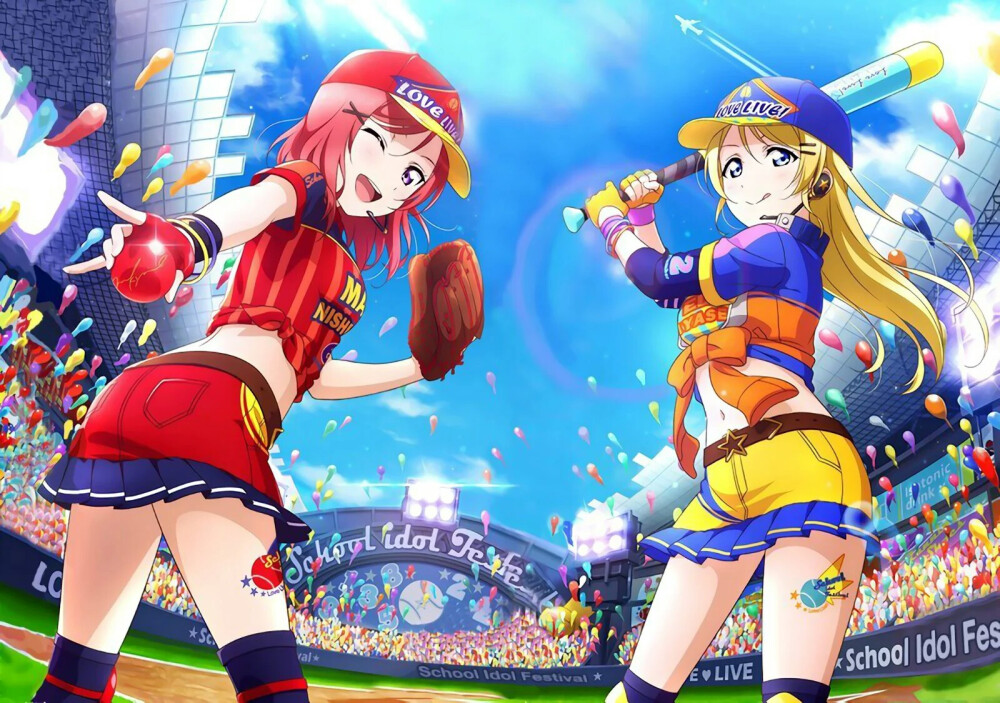 棒球娘 绚濑绘里 西木野真姬 ur去框合并 壁纸高清