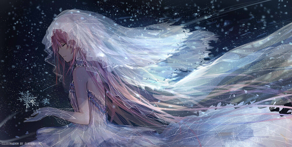 P站 画者：白祈QSR 雪の华