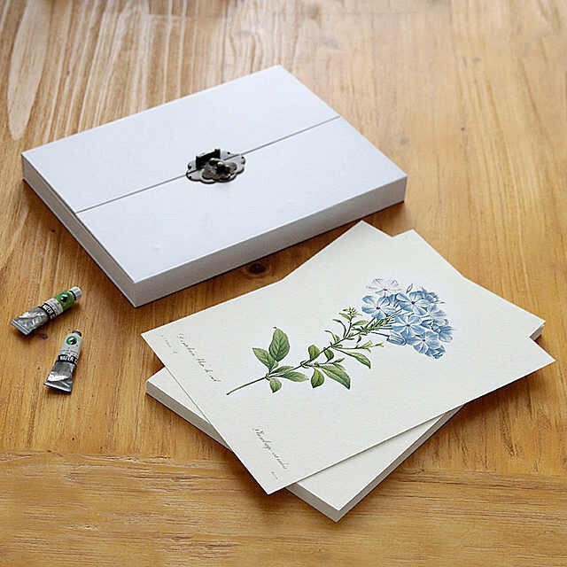 A4水彩纸套装 独立页绘空白图纸水溶彩铅写生水彩纸中式复古套盒