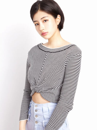 2WAY CROSS KNIT TOP