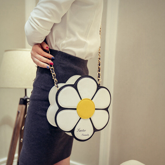 碎花 小清新 搞怪 时尚 迷你 可爱 花朵 太阳花 向日葵 小雏菊 包袋 出游必备