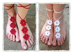 Ravelry: Flower Barefoot Sandals crochet pattern pattern by Aimee Nelson