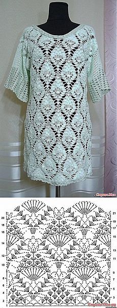 Crochet tunic chart pattern