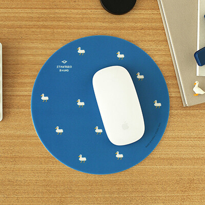 何叶韩国2nul简约创意可爱卡通图案圆形PVC防滑桌面鼠标垫 6款选
