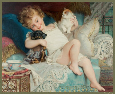 法国学院派画家Emile Munier (1840 - 1895)作品欣赏