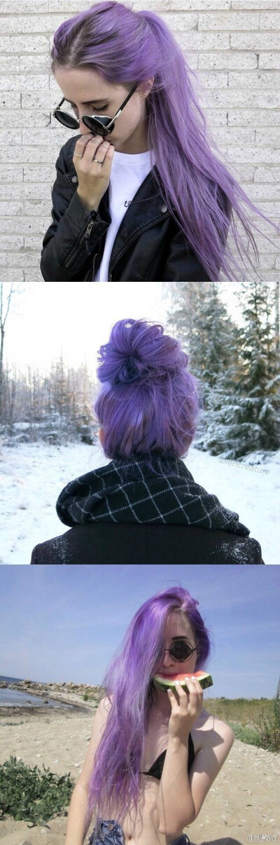 超美的紫色头发1
