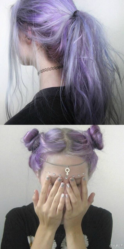 超美的紫色头发3