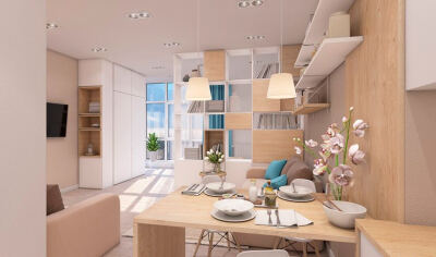 【现代风格大地色系】不知如何设计居家风格，那就用色彩来表现吧！针对这套公寓，设计师 Annete Manuilova 就用大地色系，规划了令人感到柔软舒压的空间。下班后回到家中，经过了一整天的压力，极度需要放松，而居住…