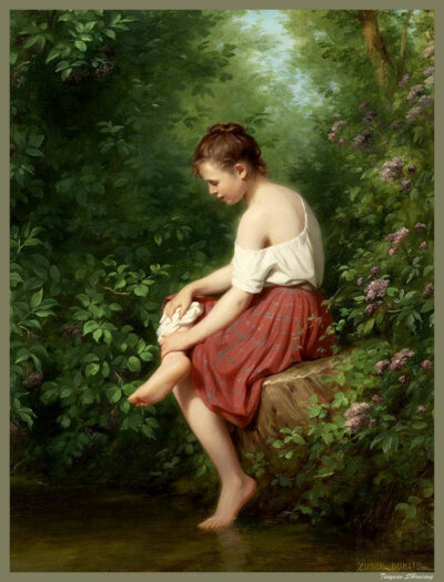 浪漫的农村孩子和美丽风景
世界著名画家Fritz Zuber-Buhler