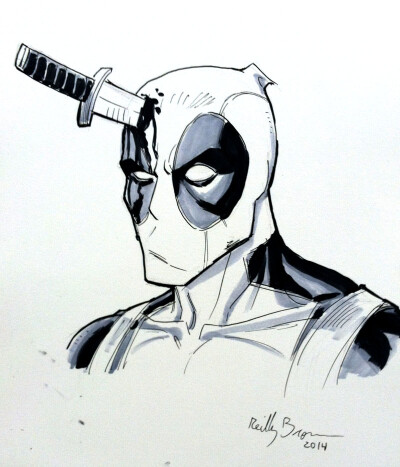 Deadpool by ReillyBrown 恩？怎么了 我头上有什么？