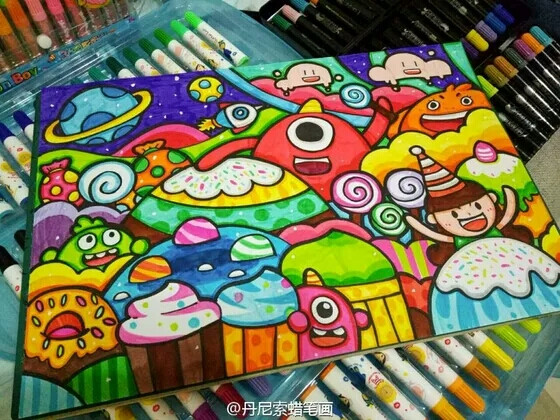 马克笔儿童画