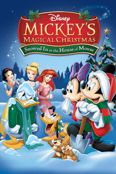 《Mickey's Magical Christmas: Snowed in at the House of Mouse》２００１年１１月６日，迪士尼电影版卡通，Disney Television Animation制作，DTV（直接发行影音产品），长篇剧情动画片。迪士尼TV动画《米老鼠群星会(Disney's House of Mouse)》的第１部电影版