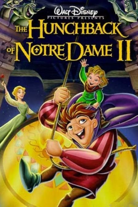 《钟楼怪人2：老实钟的秘密 The Hunchback of Notre Dame II》２００２年３月１９日，迪士尼电影版卡通，DisneyToon工作室制作，DTV（直接发行影音产品），长篇剧情动画片。由迪士尼第３４部经典动画《钟楼怪人》衍生剧情，系列第２部