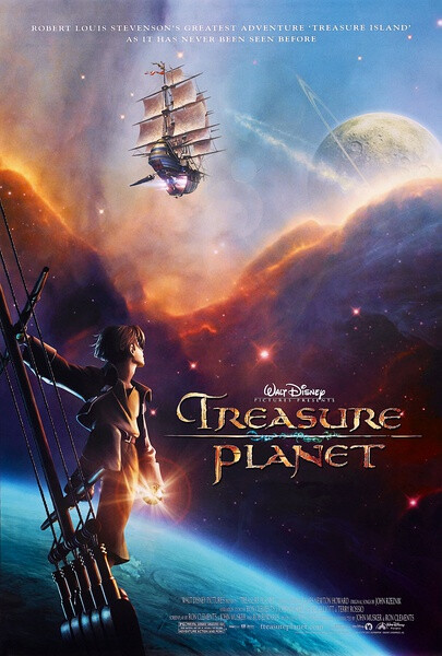 《星银岛 Treasure Planet》２００２年１１月２７日，迪士尼第４３部经典动画，长篇剧情动画片。改编自Robert Louis Stevenson著名小说《金银岛》。奥斯卡最佳动画长片提名