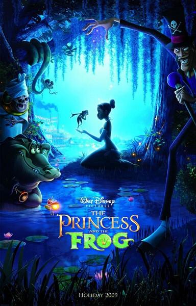 《公主与青蛙 The Princess and the Frog》２００９年１２月１１日，迪士尼第４９部经典动画，长篇剧情动画片。奥斯卡最佳动画长片提名，最佳歌曲提名