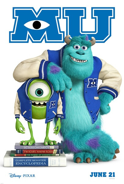 《怪兽大学 Monsters University》２０１３年６月２１日，第１４部迪士尼/皮克斯动画，长篇剧情３Ｄ动画片。由迪士尼/皮克斯第４部３Ｄ动画《怪兽电力公司》衍生剧情，系列第２部