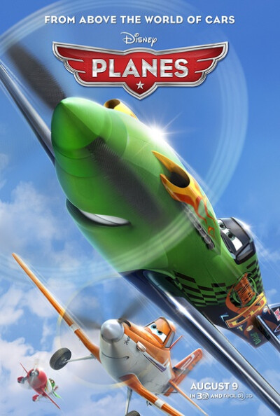 《飞机总动员 Planes》２０１３年８月９日，迪士尼电影版卡通，DisneyToon Studios制作，TR（于影院上映），长篇剧情３Ｄ动画片。由迪士尼/皮克斯第７部３Ｄ动画《赛车总动员》衍生剧情，系列第３部
