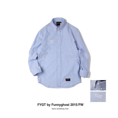 FYGT/15S FW leave something nice!高品质牛津纺字母印花衬衫 蓝