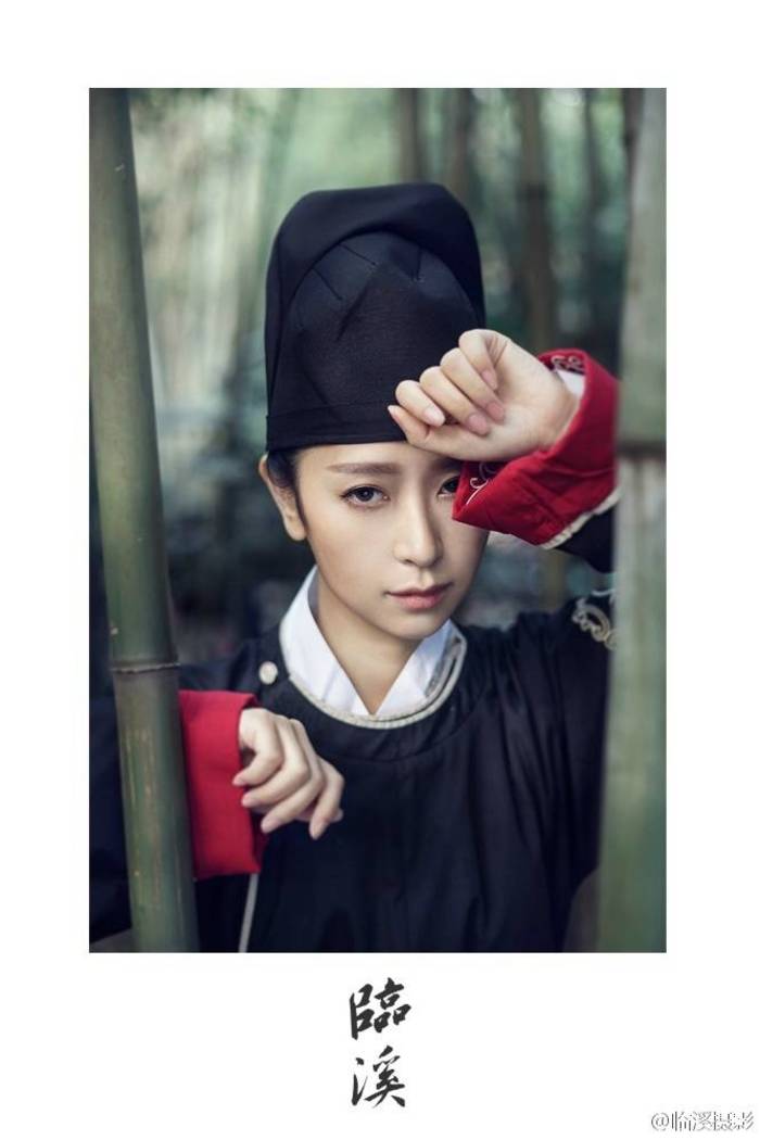 改良汉服唐朝男女常服胡服便衣长袍改良古装发饰