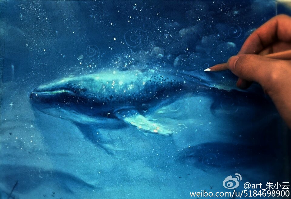 大鱼海棠图片鲲 彩铅图片