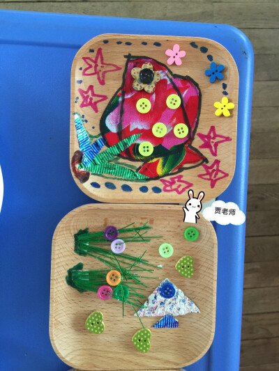 盘子画幼儿园
