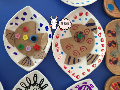 盘子画幼儿园
