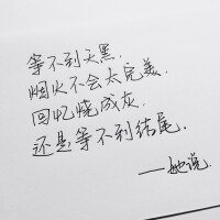 文字 手写 治愈系 歌词 备忘录 小清新