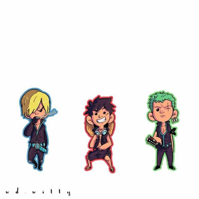 #Sanji-Luffy-Zoro##ONE PIECE# cr: WD.WILLY