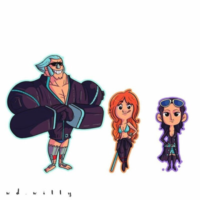 #Franky-Nami-Robin##ONE PIECE# cr: WD.WILLY