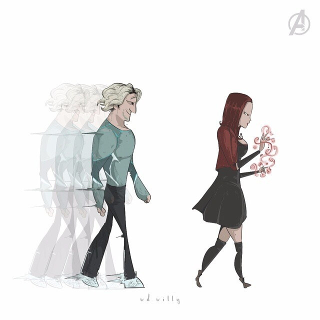 #Avengers Team#Quicksilver - Scarlet Witch# cr: WD.WILLY