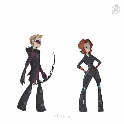 #Avengers Team#Hawkeye - Black Widow# cr: WD.WILLY