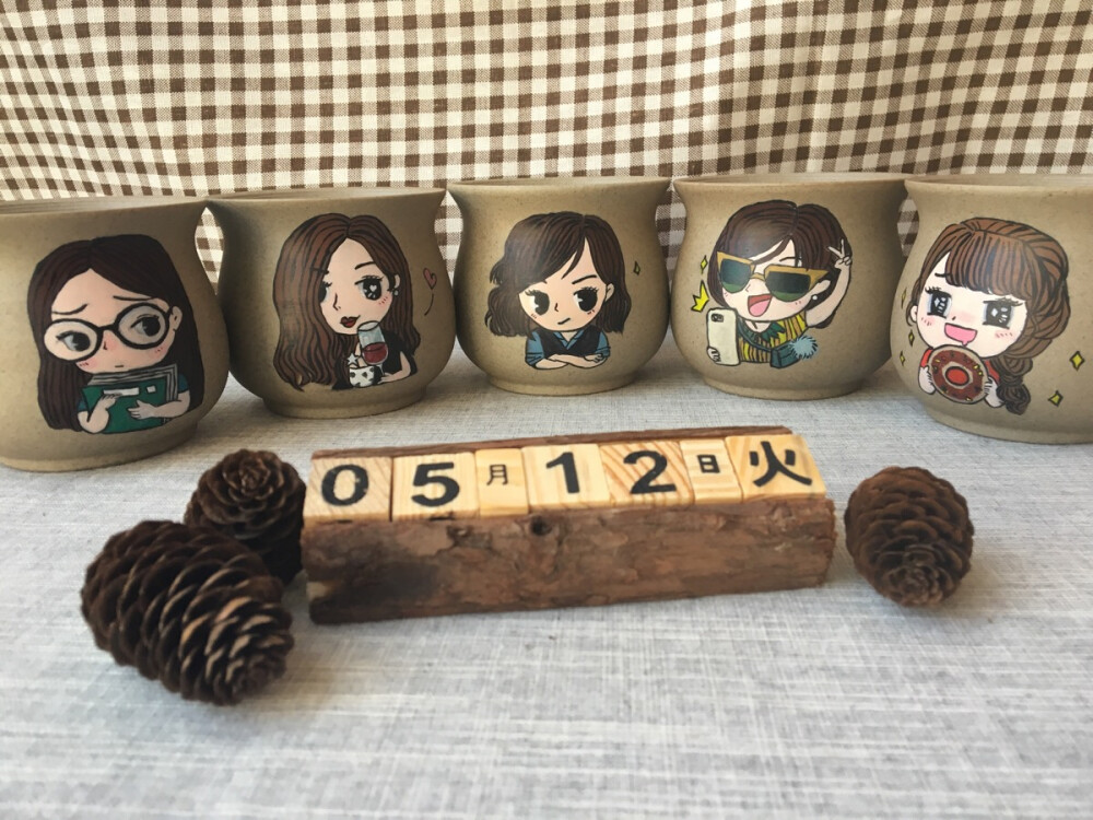 手绘花盆，欢乐颂