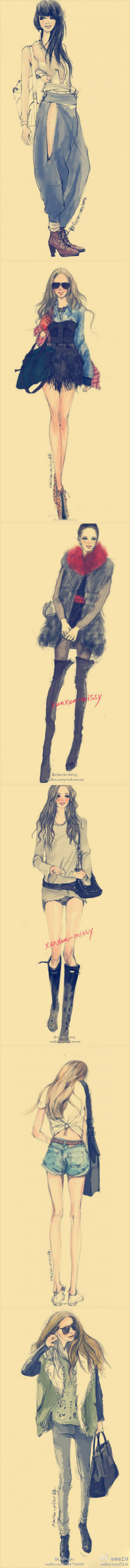 ❀ 手绘时尚插画 ❀