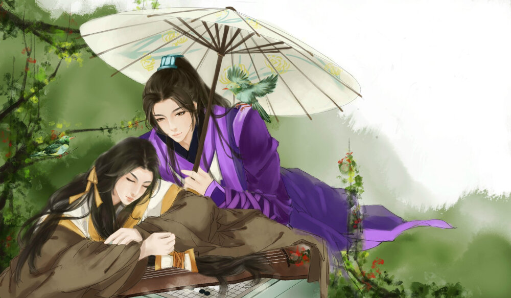 古剑奇谭一欧阳少恭陵越绘师花下清明