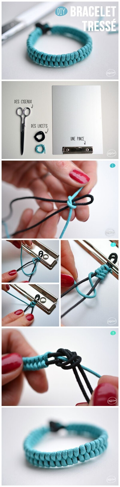 夏日清爽皮绳手串手绳手工编织教程 简洁大方又美观