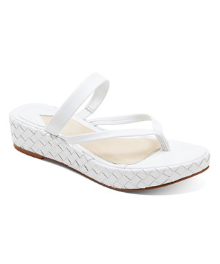 White Emili Leather Sandal