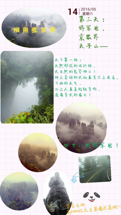 真正地烟雨张家界啊，一进山就下雨，下下停停，走走停停，山上的雾气太重了