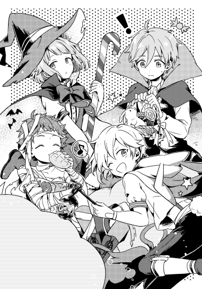 ♣沐湷搬运♣偶像梦幻祭 ra*bits 真白友也 紫之创 仁兔成鸣 天满光 可爱 正太 少年 黑白 万圣节 男子 pid: 53875529