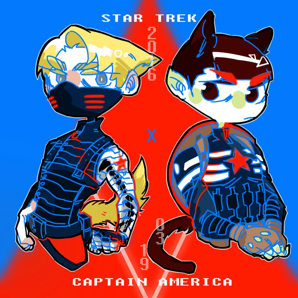 star trek 美国队长 spirk 盾冬