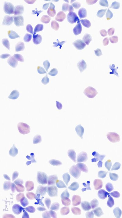 小蓝花壁纸，这种显色的花非常多，就不具体说品种了哦