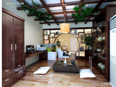 混搭办公区效果图