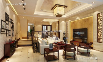 混搭客厅效果图