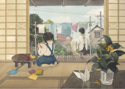 流年纷飞 细数旧日的回忆 丨日本插画师 Kanazawa Mariko 的水彩画