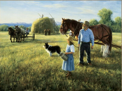 【海外绘画】美国画家罗伯特·邓肯的田园油画（丙）