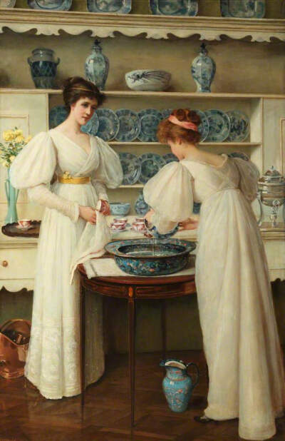  Louise Jopling. Blue and white, 1896