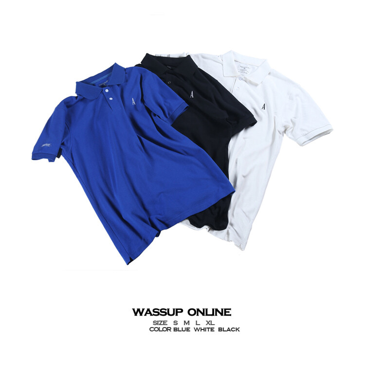 WASSUP 2016SS 夏日 清凉 休闲 三色珠地POLO衫 三色